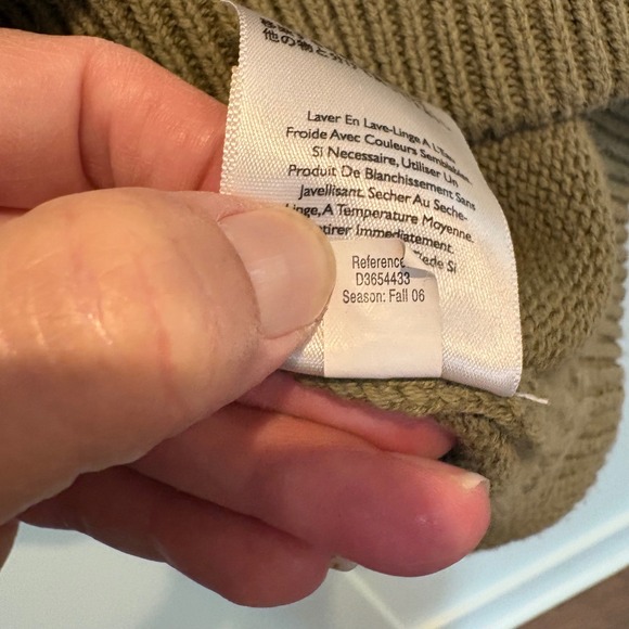 Eddie Bauer Cotton Knit Henley Sweater Men XL Olive Green Rib Collar Outdoor Y2K - Picture 11 of 12